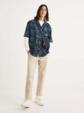Celio Blau-schwarz gemustertes Herrenhemd Celio Tallinnpal