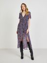 Pepe Jeans Dunkelblaues gemustertes Damenshirt mit Mittelteil Schlitz Pepe Jeans Marilyn