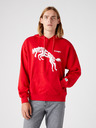 Wrangler Roter gemusterter Unisex-Kapuzenpullover von Wrangler