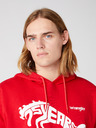 Wrangler Roter gemusterter Unisex-Kapuzenpullover von Wrangler