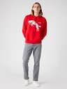 Wrangler Roter gemusterter Unisex-Kapuzenpullover von Wrangler