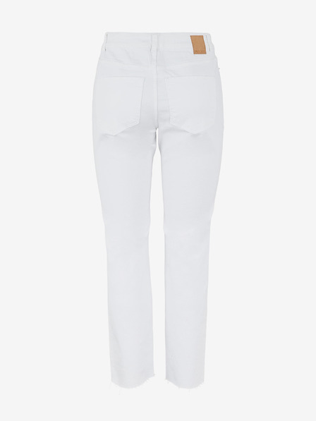 Pieces Weiße Straight-Fit-Jeans Pieces Luna