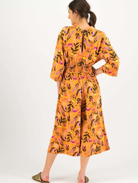 Blutsgeschwister Orange Damen Floral Culottes Jumpsuit Blutsgeschwister