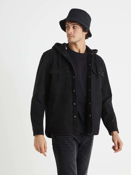 Celio Schwarzes Herren Jeanshemd Celio Bahooden