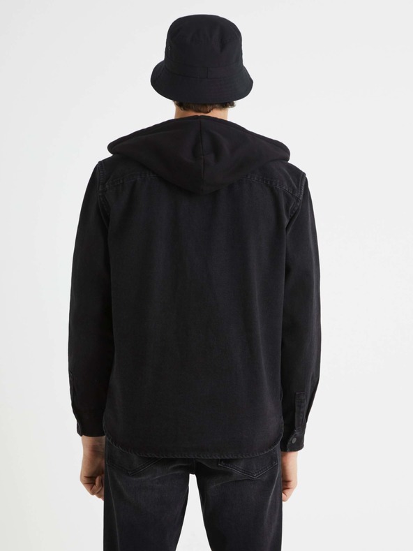 Celio Schwarzes Herren Jeanshemd Celio Bahooden