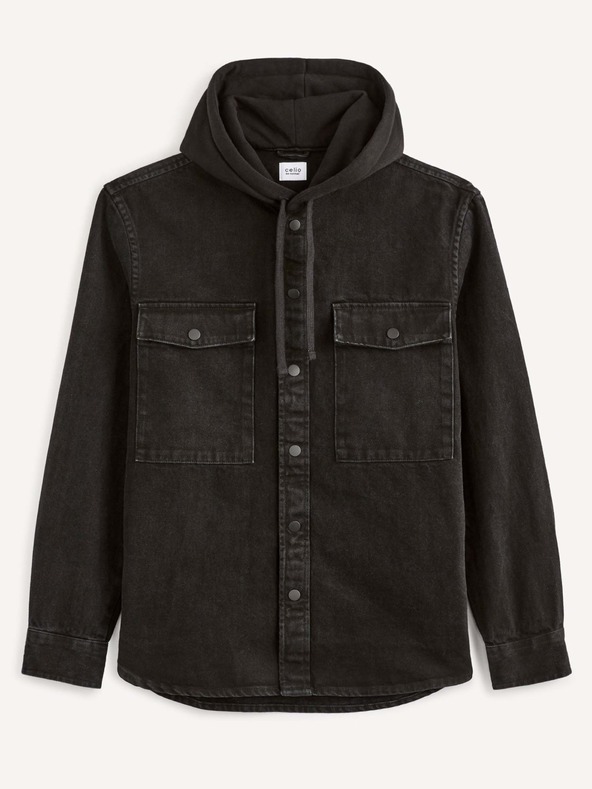 Celio Schwarzes Herren Jeanshemd Celio Bahooden