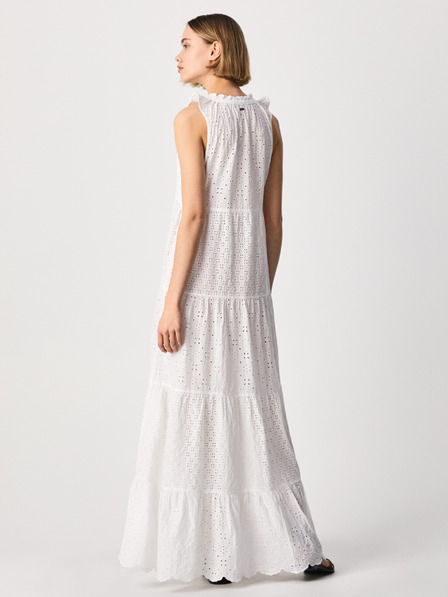 Pepe Jeans Weißes Pepe Jeans Nathan Maxikleid für Frauen