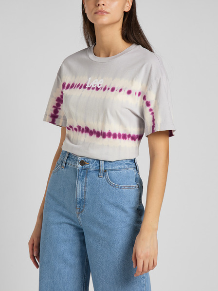 Lee Hellgrau Gemustertes Damen-T-Shirt Lee