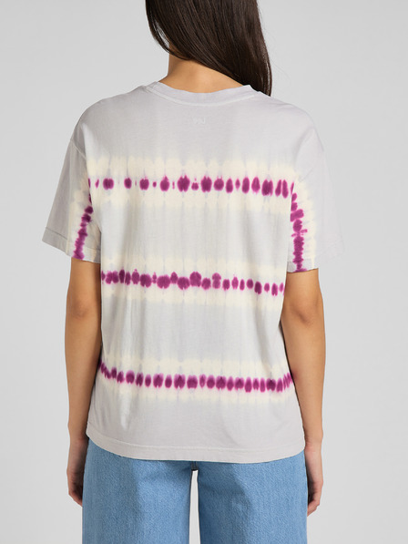 Lee Hellgrau Gemustertes Damen-T-Shirt Lee