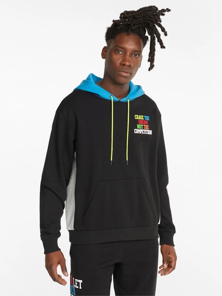Puma Schwarzer Puma Playbook Kapuzenpullover für Herren
