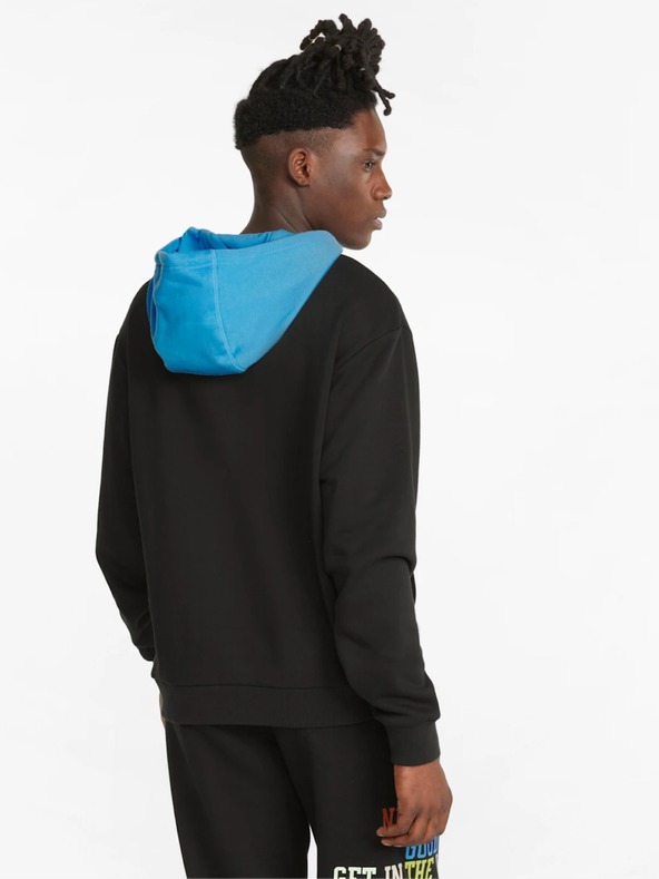 Puma Schwarzer Puma Playbook Kapuzenpullover für Herren