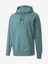 Puma Petrolfarbener Puma Go For Kapuzenpullover für Herren