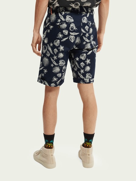 Scotch & Soda Dunkelblaue gemusterte Shorts für Herren Scotch & Soda