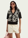Scotch & Soda Schwarzes gemustertes Damen-Sweatshirt Scotch & Soda