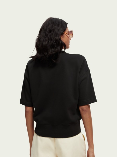 Scotch & Soda Schwarzes gemustertes Damen-Sweatshirt Scotch & Soda