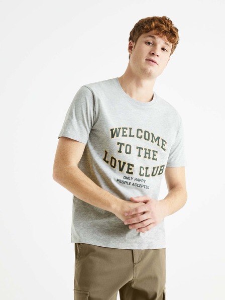 Celio Hellgraues Herren T-Shirt Celio Befisrtv