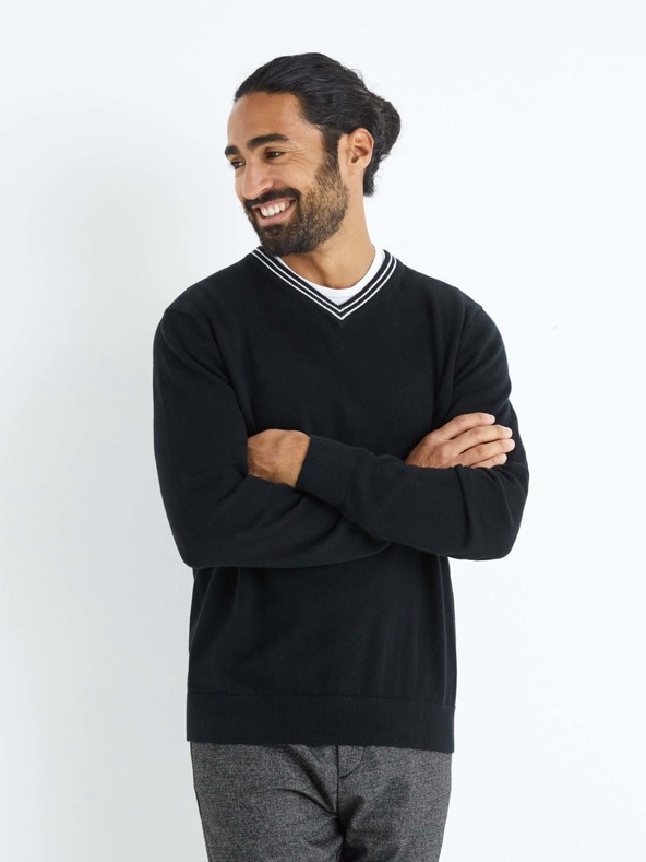 Celio Schwarzer Herrenpullover Celio Beretro