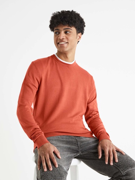 Celio Herrenpullover Orange Celio Befirst
