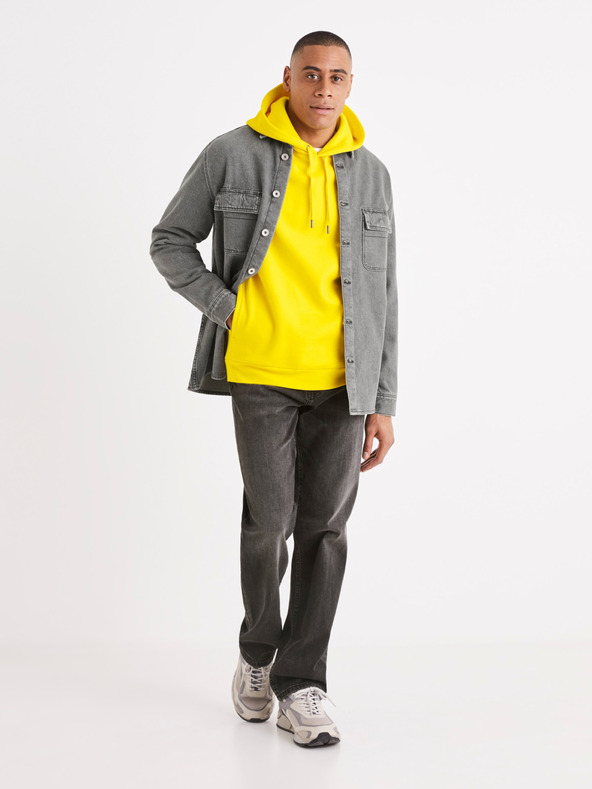 Celio Graues Herren Jeanshemd Celio Batterie