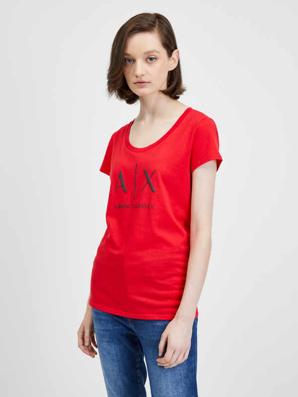Armani Exchange Rotes Damen-T-Shirt Armani Exchange