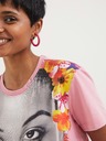 Desigual Hellrosa Damen T-Shirt Desigual Face