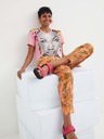 Desigual Hellrosa Damen T-Shirt Desigual Face