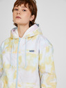Vans Gelb-weiß gemusterte Damen-Wendejacke mit leichter Kapuze VANS