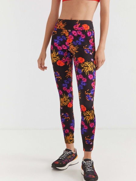 Desigual Schwarze geblümte Damen-Sport-Leggings Desigual Run