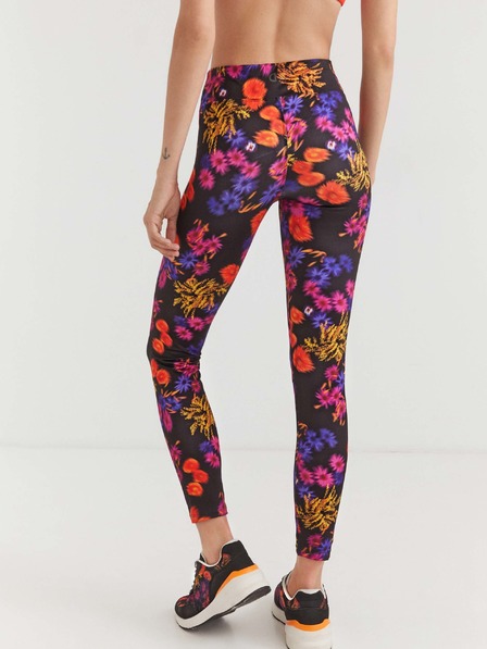 Desigual Schwarze geblümte Damen-Sport-Leggings Desigual Run