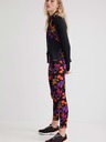 Desigual Schwarze geblümte Damen-Sport-Leggings Desigual Run