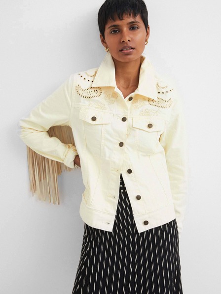 Desigual Desigual Santa Monica Creme Damen Denim Jacke