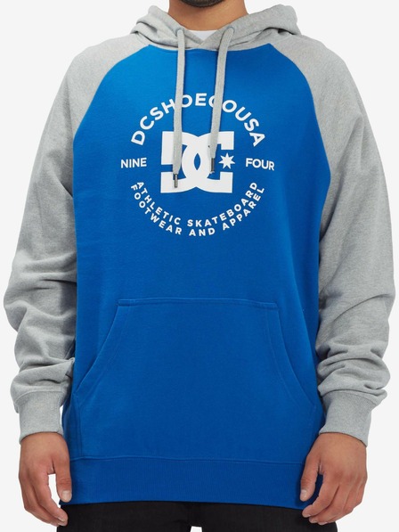 DC Grauer und blauer DC-Kapuzenpullover für Herren