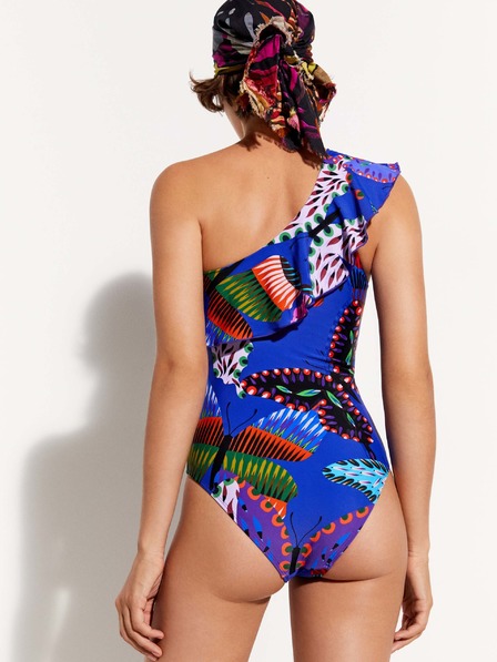 Desigual Desigual blau gemusterter Damen-Badeanzug Ariel