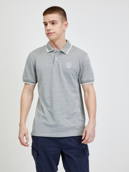 Blend Hellgrün gestreiftes Poloshirt Blend Nate