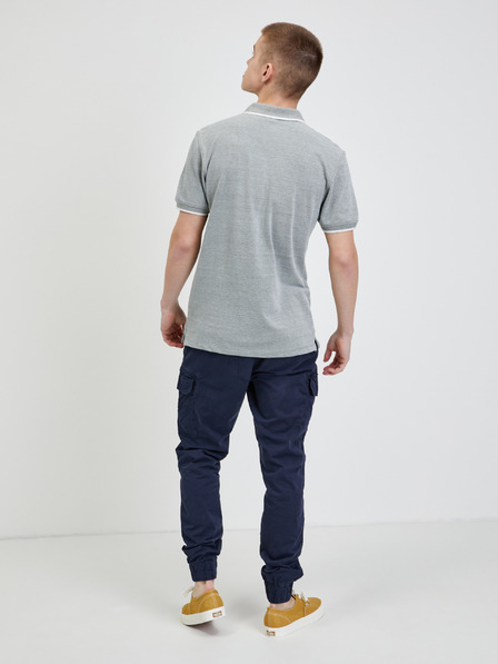 Blend Hellgrün gestreiftes Poloshirt Blend Nate