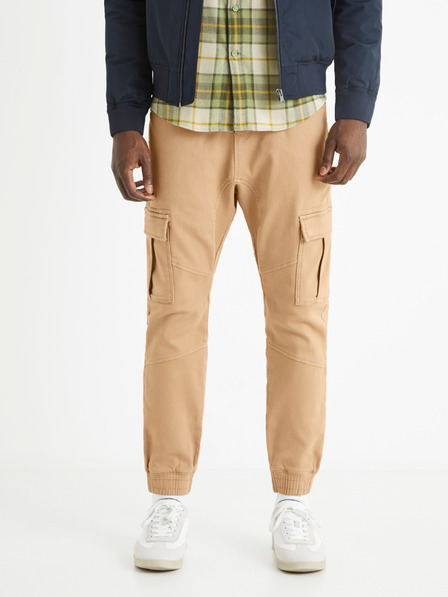 Celio Beige Herrenhose mit Taschen Celio Cargo
