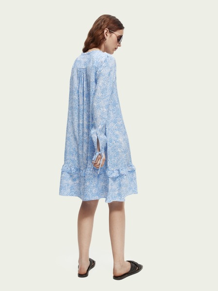 Scotch & Soda Blaues gemustertes Damenkleid von Scotch & Soda