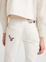 Desigual Cremefarbene Damenhose mit Blumenmuster Desigual Lita