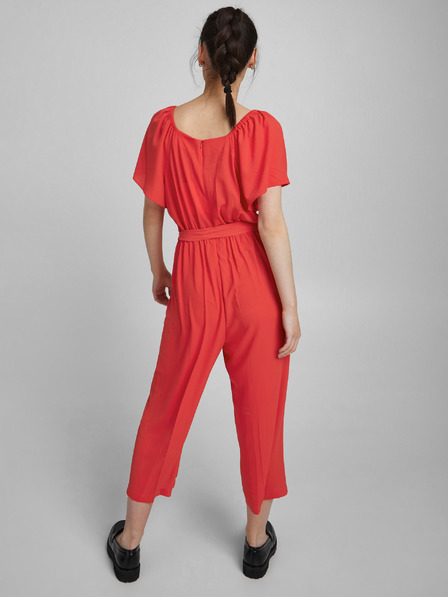 ICHI Roter Damen-Jumpsuit mit Krawatte ICHI