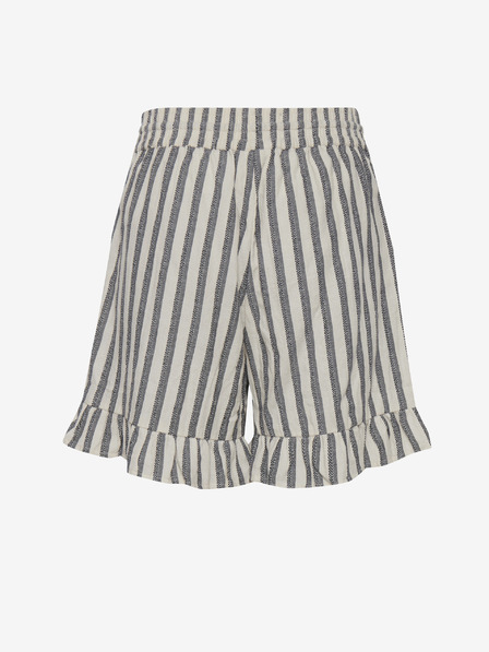 ICHI Grau- und cremefarbene gestreifte Shorts für Damen ICHI