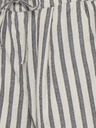 ICHI Grau- und cremefarbene gestreifte Shorts für Damen ICHI