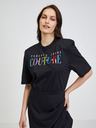 Versace Jeans Couture Schwarzes Versace Jeans Couture Regenbogen Kleid