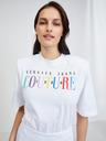 Versace Jeans Couture Weißes Versace Jeans Couture Regenbogen-Kleid