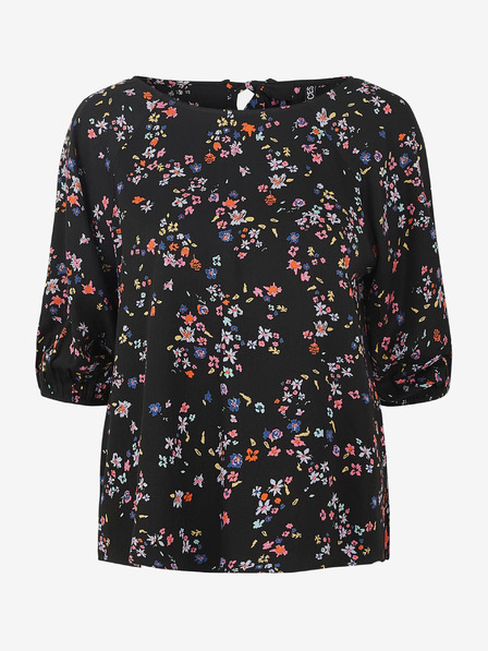 Pieces Schwarze geblümte Bluse Pieces Lala