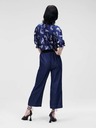 Karl Lagerfeld Dunkelblaue Damen-Hose mit weitem Bein KARL LAGERFELD