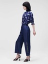 Karl Lagerfeld Dunkelblaue Damen-Hose mit weitem Bein KARL LAGERFELD