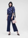 Karl Lagerfeld Dunkelblaue Damen-Hose mit weitem Bein KARL LAGERFELD