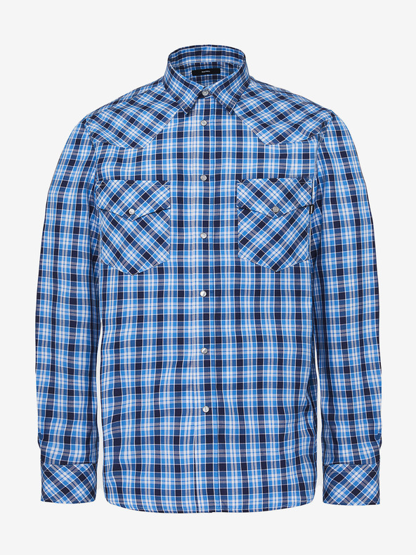 Diesel Blau kariertes Herrenhemd Diesel East