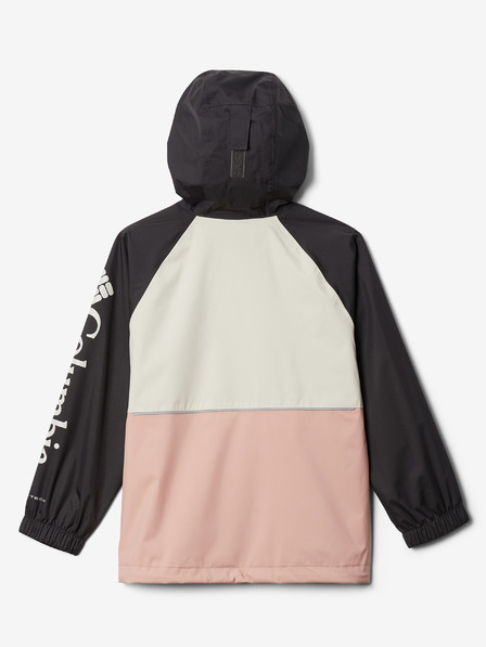 Columbia Schwarze und rosafarbene Columbia Dalby Springs™ leichte wasserdichte Kinderjacke