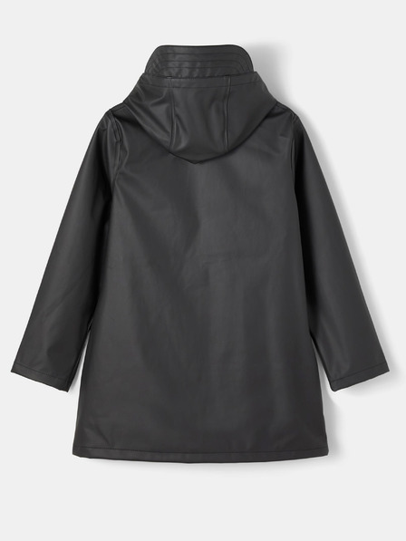 name it Schwarze Baby-Langjacke mit abnehmbarer Kapuze name it
